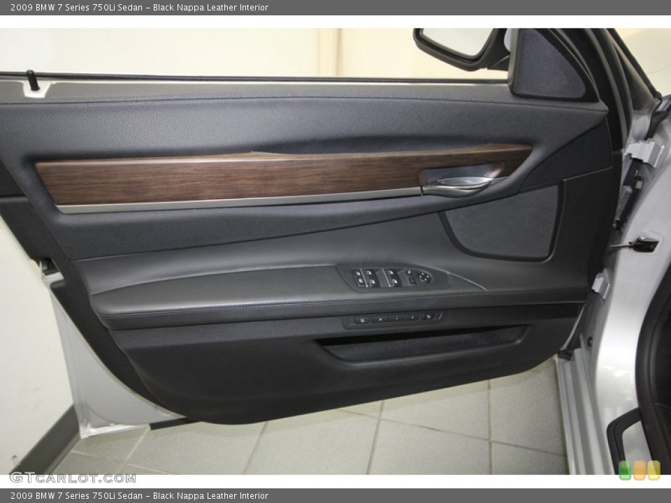 Black Nappa Leather Interior Door Panel for the 2009 BMW 7 Series 750Li Sedan #82578485