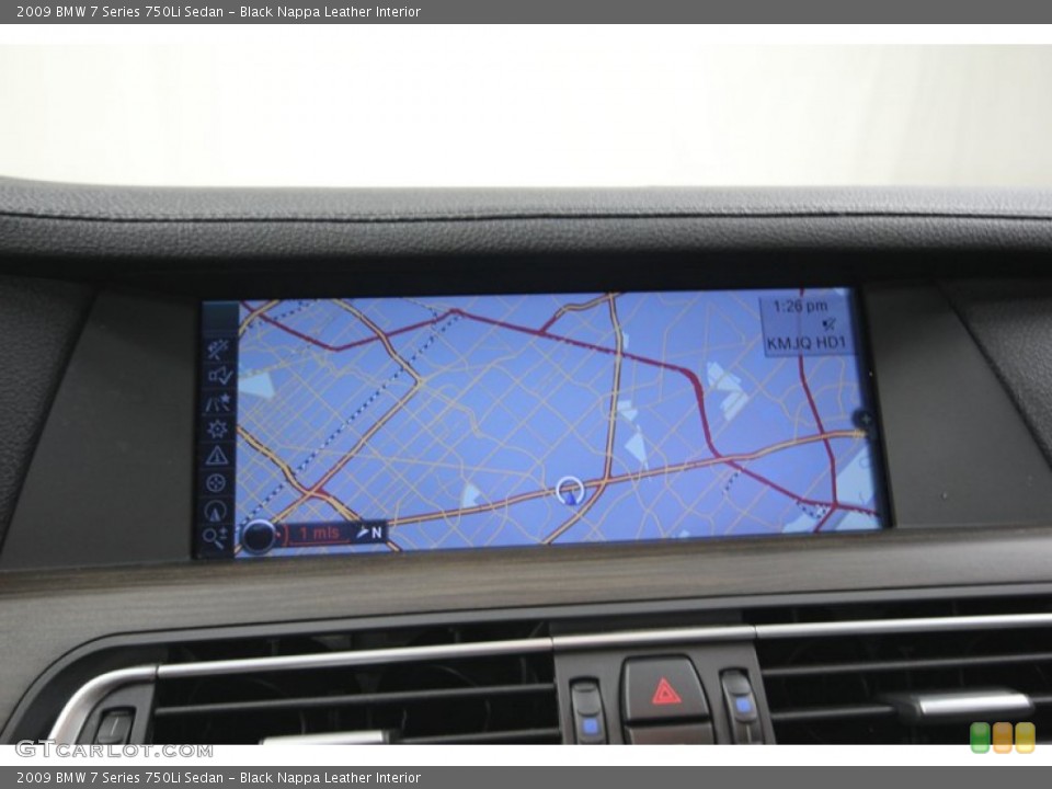 Black Nappa Leather Interior Navigation for the 2009 BMW 7 Series 750Li Sedan #82578602