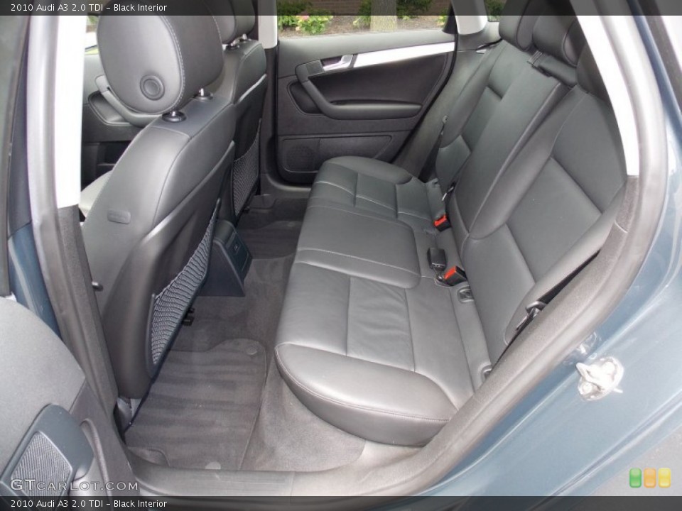 Black Interior Rear Seat for the 2010 Audi A3 2.0 TDI #82586499