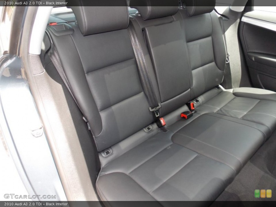 Black Interior Rear Seat for the 2010 Audi A3 2.0 TDI #82586609