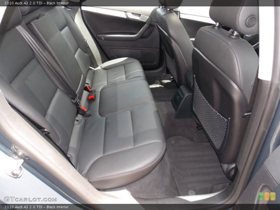 Black Interior Rear Seat for the 2010 Audi A3 2.0 TDI #82586628