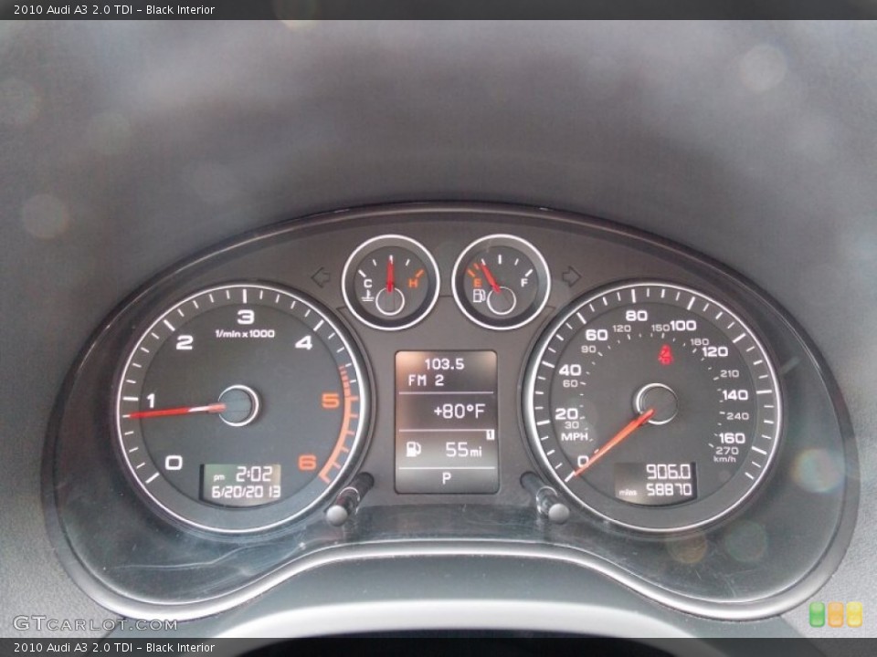 Black Interior Gauges for the 2010 Audi A3 2.0 TDI #82586785