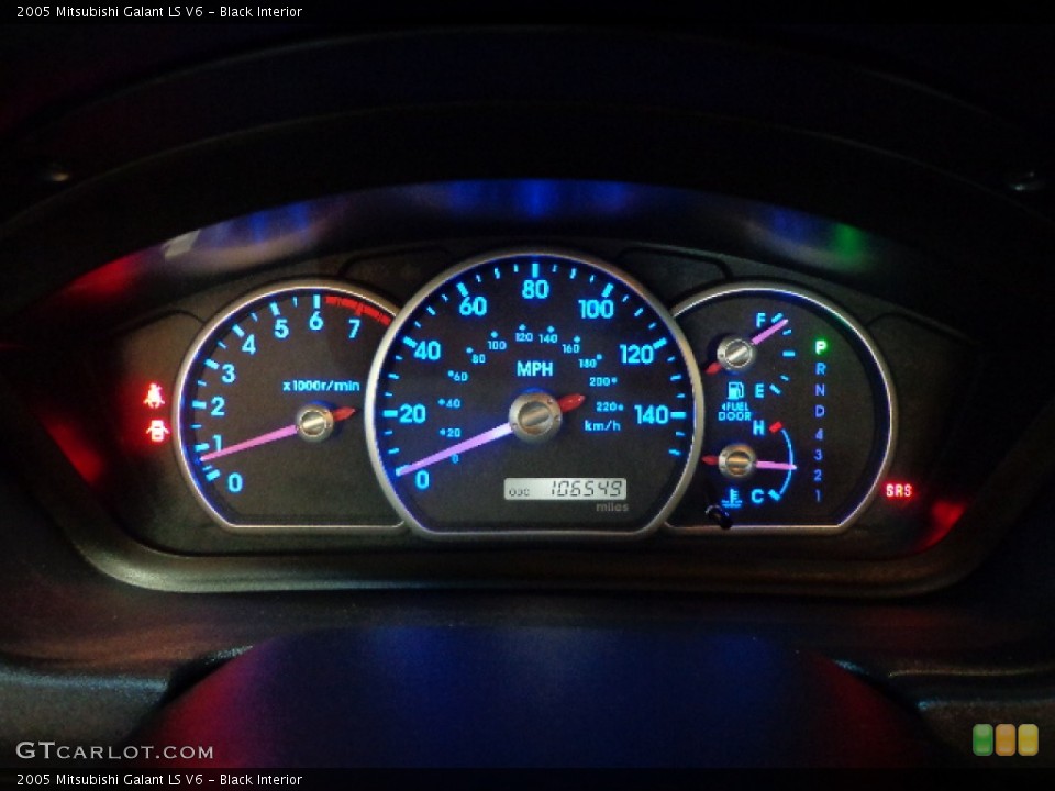 Black Interior Gauges for the 2005 Mitsubishi Galant LS V6 #82590064