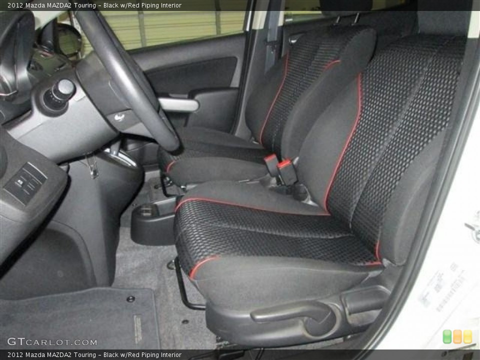 Black w/Red Piping Interior Front Seat for the 2012 Mazda MAZDA2 Touring #82591260
