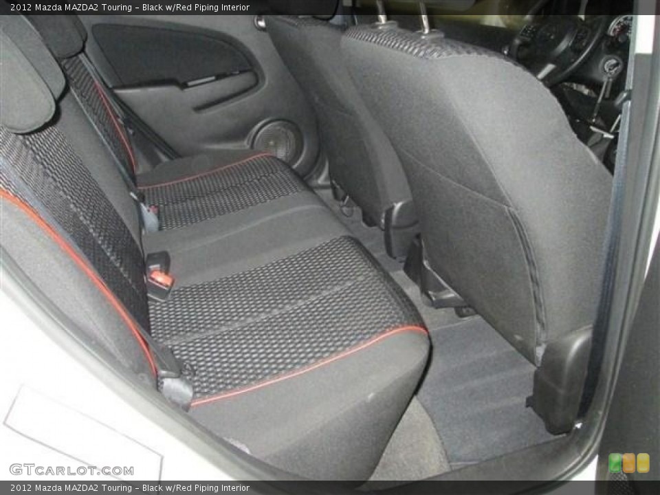 Black w/Red Piping Interior Rear Seat for the 2012 Mazda MAZDA2 Touring #82591429