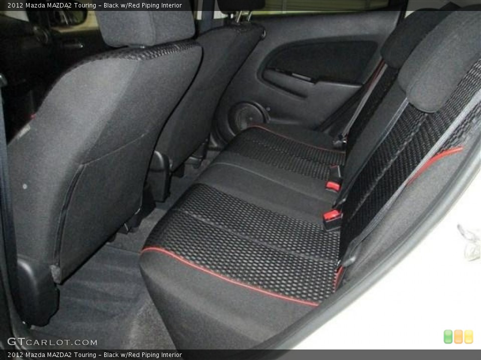 Black w/Red Piping Interior Rear Seat for the 2012 Mazda MAZDA2 Touring #82591444