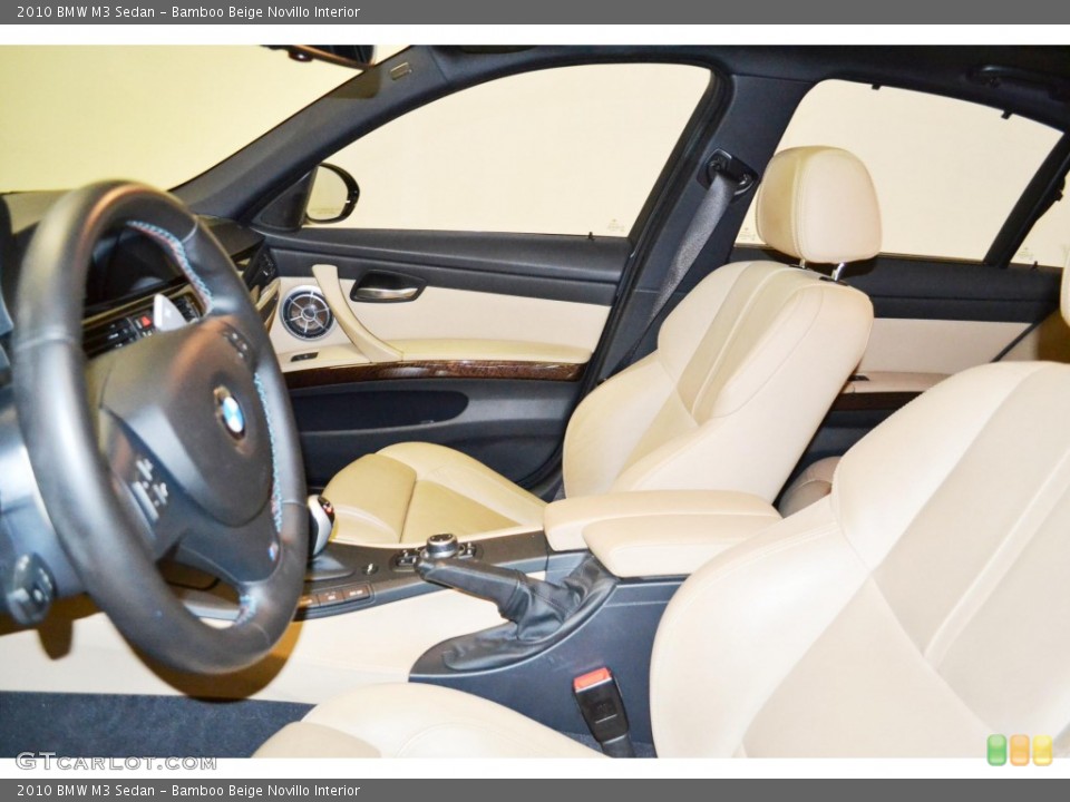 Bamboo Beige Novillo Interior Front Seat for the 2010 BMW M3 Sedan #82592860