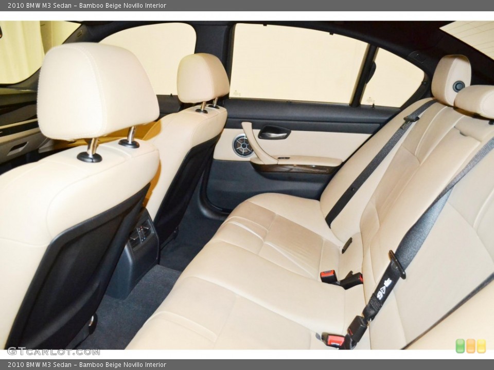Bamboo Beige Novillo Interior Rear Seat for the 2010 BMW M3 Sedan #82593040