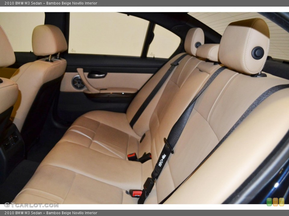 Bamboo Beige Novillo Interior Rear Seat for the 2010 BMW M3 Sedan #82593093