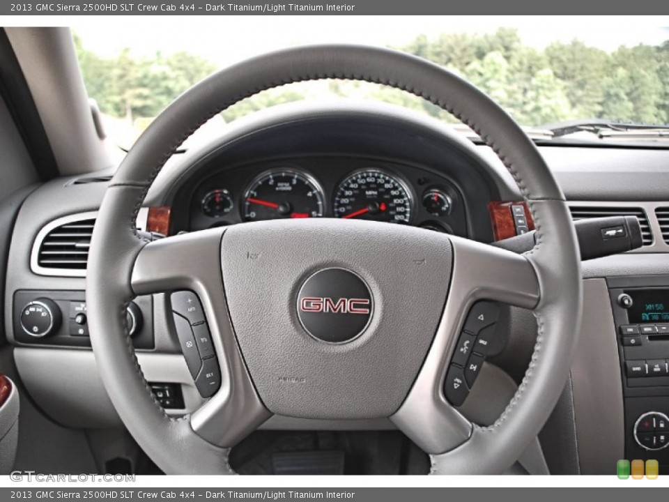 Dark Titanium/Light Titanium Interior Steering Wheel for the 2013 GMC Sierra 2500HD SLT Crew Cab 4x4 #82594705