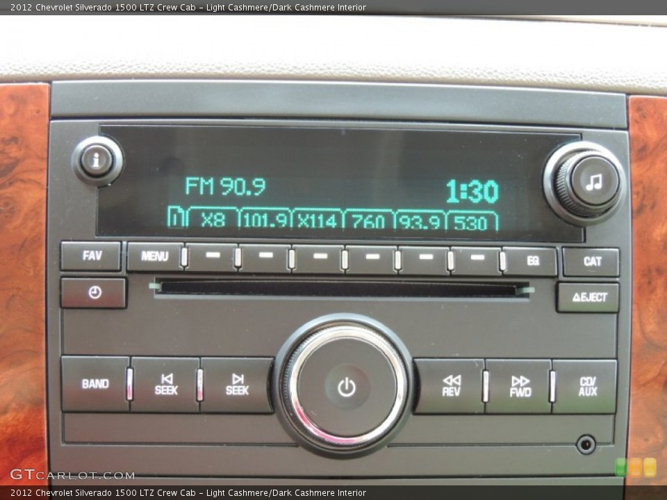 Light Cashmere/Dark Cashmere Interior Audio System for the 2012 Chevrolet Silverado 1500 LTZ Crew Cab #82595902