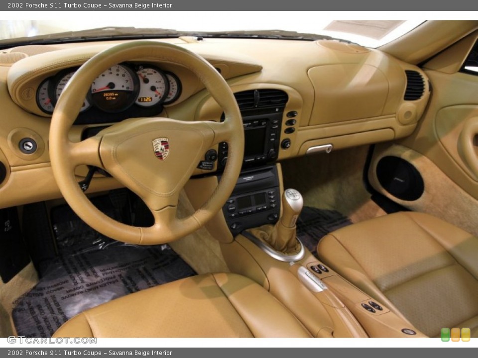 Savanna Beige Interior Prime Interior for the 2002 Porsche 911 Turbo Coupe #82598536