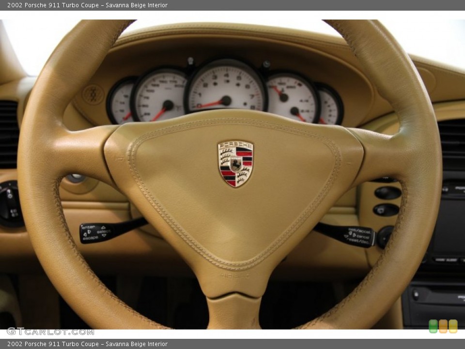Savanna Beige Interior Steering Wheel for the 2002 Porsche 911 Turbo Coupe #82598557