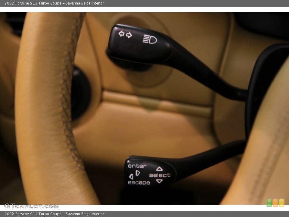 Savanna Beige Interior Controls for the 2002 Porsche 911 Turbo Coupe #82598602