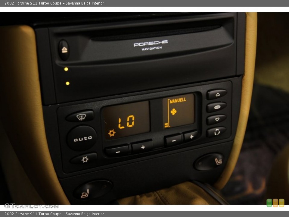 Savanna Beige Interior Controls for the 2002 Porsche 911 Turbo Coupe #82598704