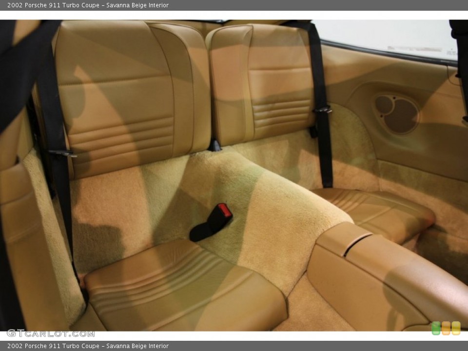 Savanna Beige Interior Rear Seat for the 2002 Porsche 911 Turbo Coupe #82598947