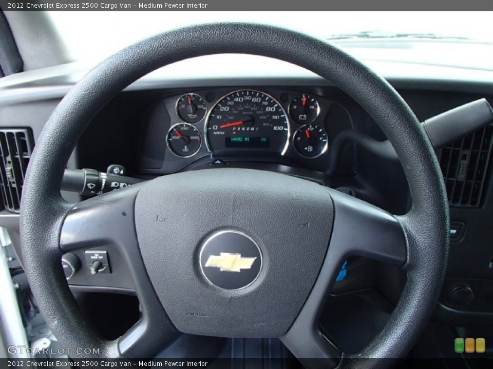 Medium Pewter Interior Steering Wheel for the 2012 Chevrolet Express 2500 Cargo Van #82598950