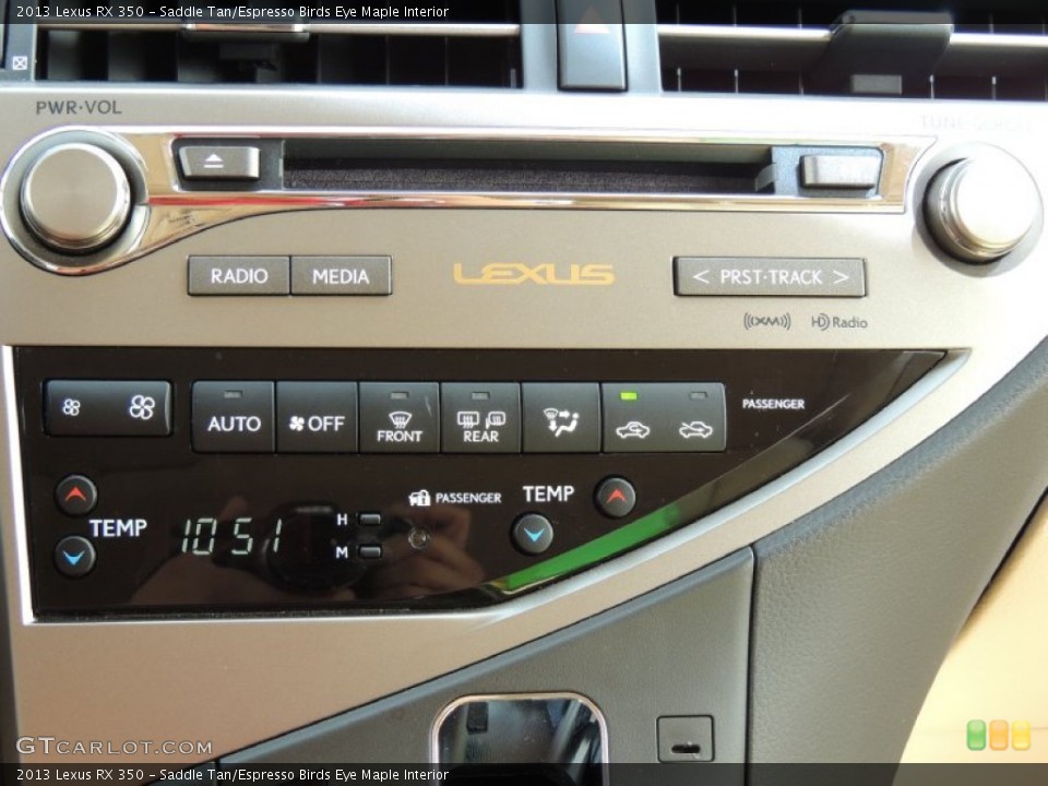 Saddle Tan/Espresso Birds Eye Maple Interior Controls for the 2013 Lexus RX 350 #82599743
