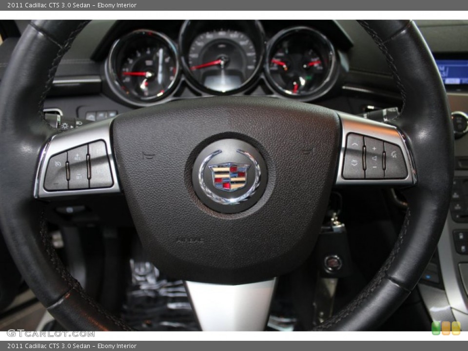 Ebony Interior Steering Wheel for the 2011 Cadillac CTS 3.0 Sedan #82609985
