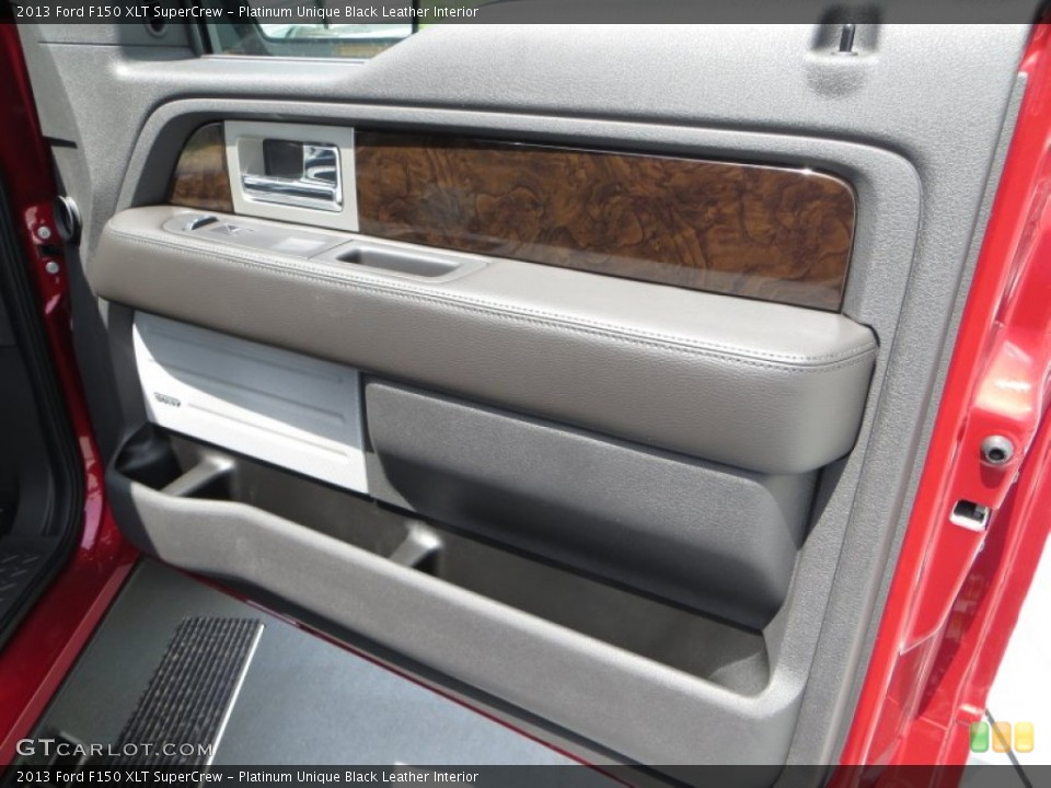 Platinum Unique Black Leather Interior Door Panel for the 2013 Ford F150 XLT SuperCrew #82612601