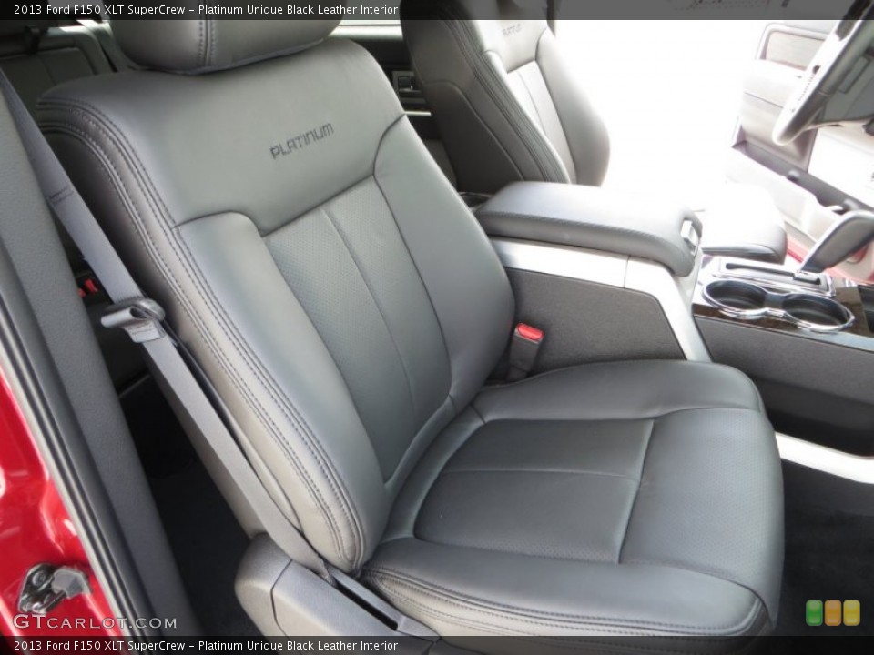 Platinum Unique Black Leather Interior Front Seat for the 2013 Ford F150 XLT SuperCrew #82612616