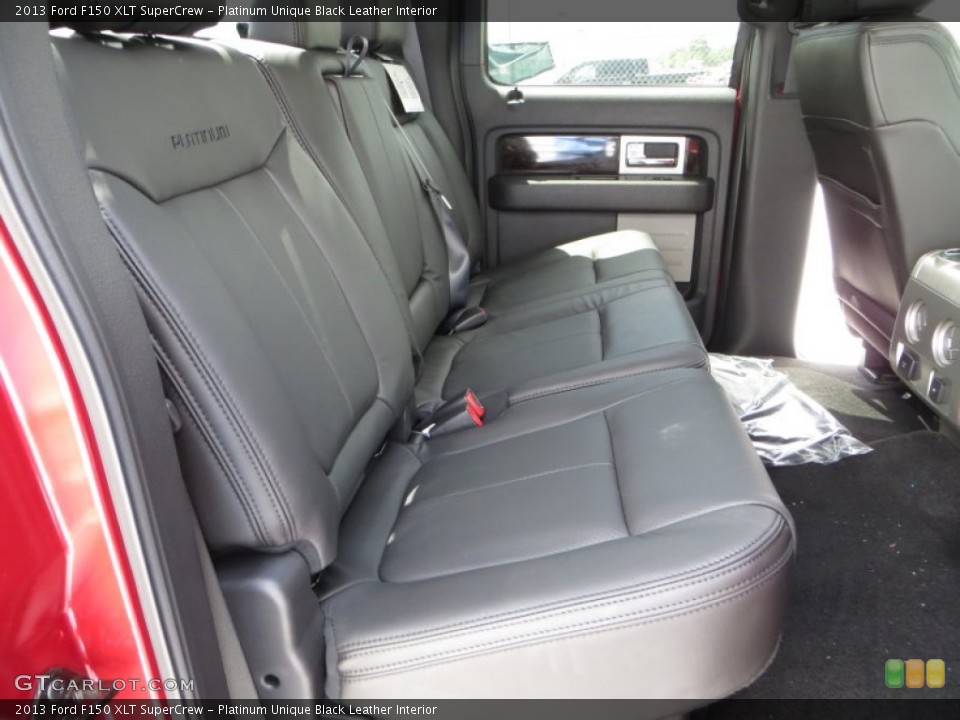 Platinum Unique Black Leather Interior Rear Seat for the 2013 Ford F150 XLT SuperCrew #82612626