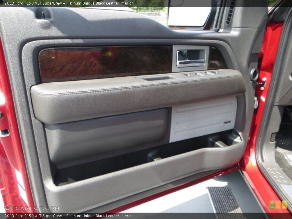 Platinum Unique Black Leather Interior Door Panel for the 2013 Ford F150 XLT SuperCrew #82612634