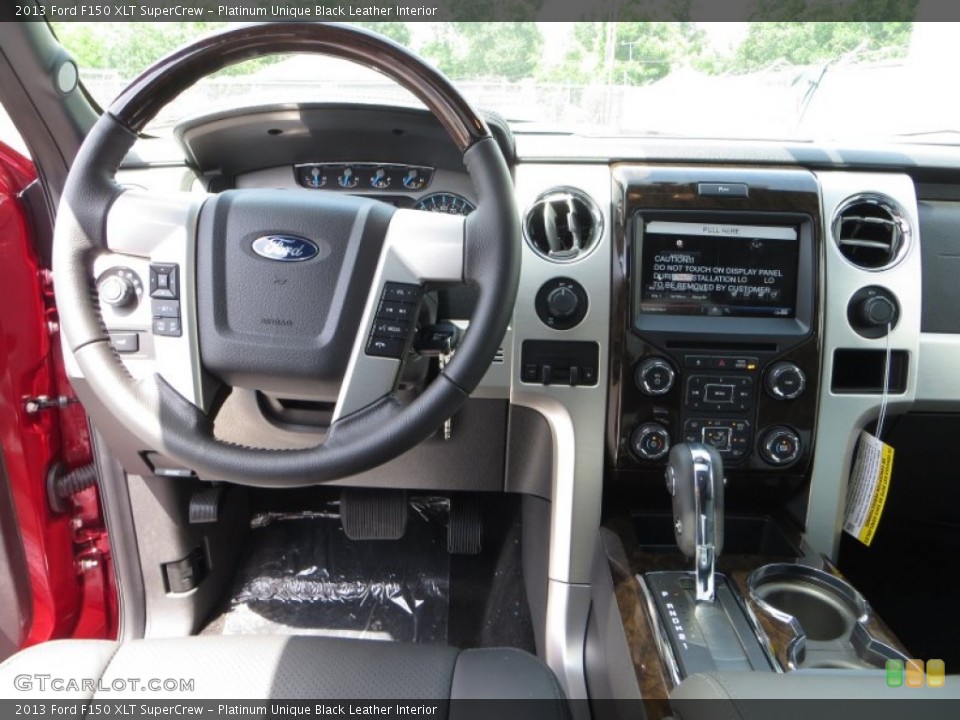 Platinum Unique Black Leather Interior Dashboard for the 2013 Ford F150 XLT SuperCrew #82612655