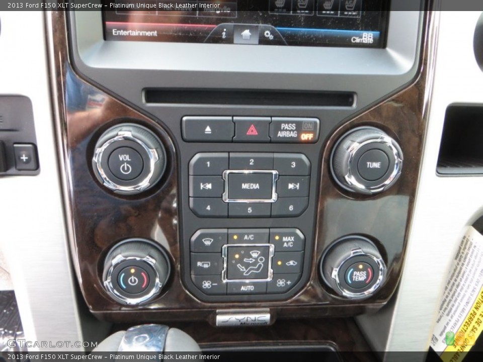 Platinum Unique Black Leather Interior Controls for the 2013 Ford F150 XLT SuperCrew #82612670