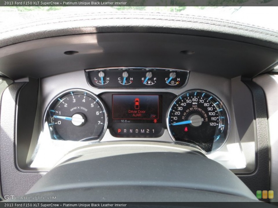 Platinum Unique Black Leather Interior Gauges for the 2013 Ford F150 XLT SuperCrew #82612694