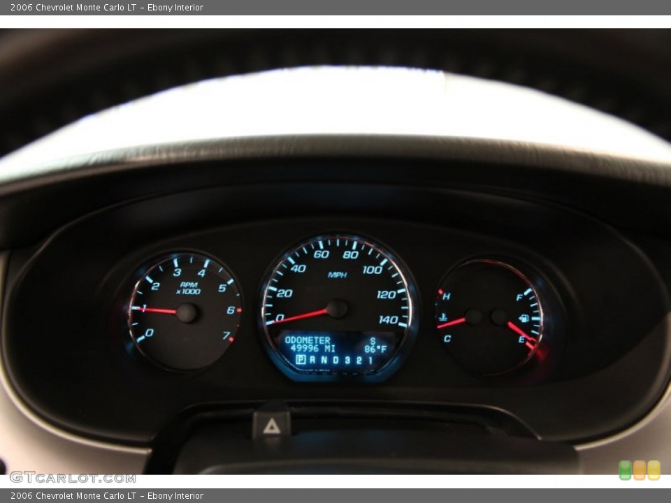 Ebony Interior Gauges for the 2006 Chevrolet Monte Carlo LT #82612703
