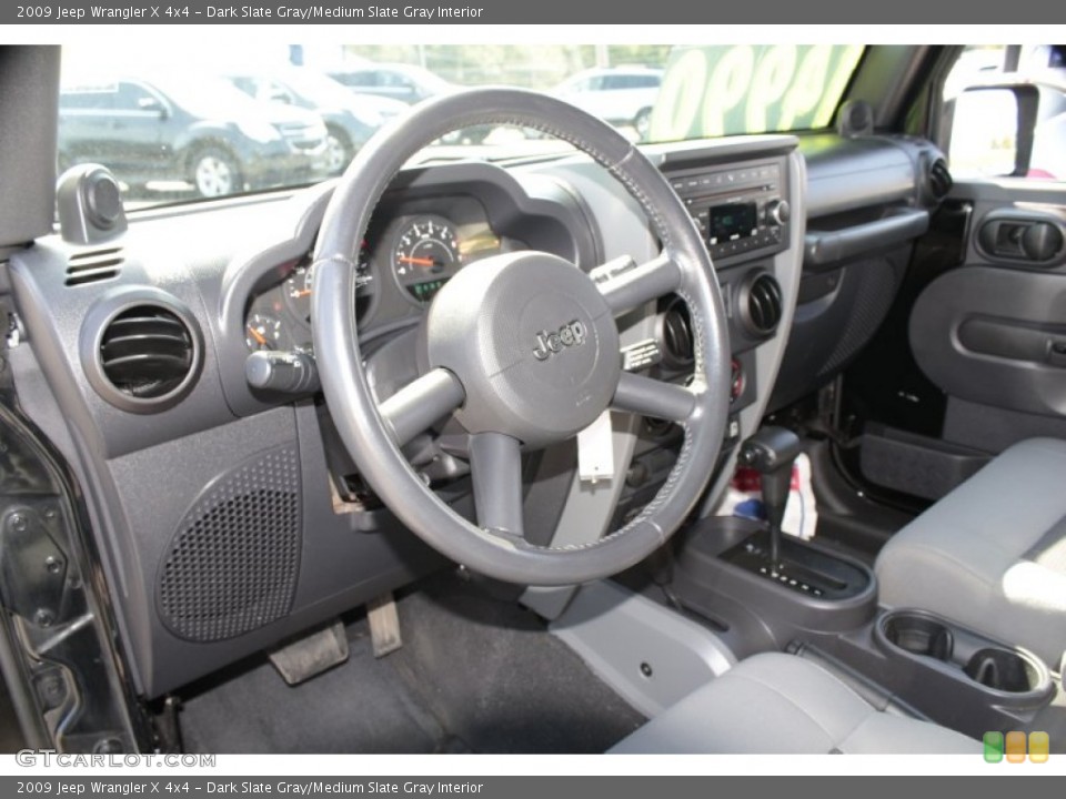 Dark Slate Gray/Medium Slate Gray Interior Dashboard for the 2009 Jeep Wrangler X 4x4 #82622660