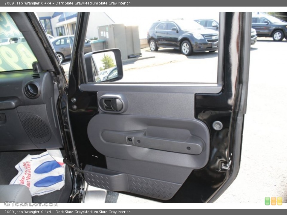 Dark Slate Gray/Medium Slate Gray Interior Door Panel for the 2009 Jeep Wrangler X 4x4 #82622930