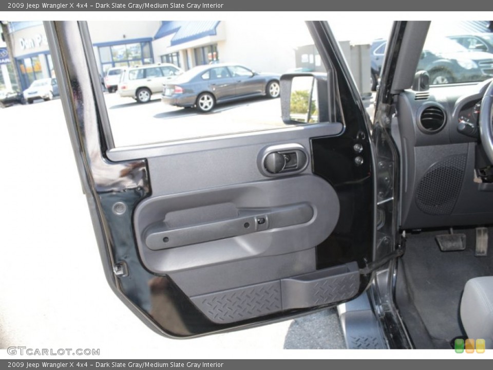 Dark Slate Gray/Medium Slate Gray Interior Door Panel for the 2009 Jeep Wrangler X 4x4 #82622951