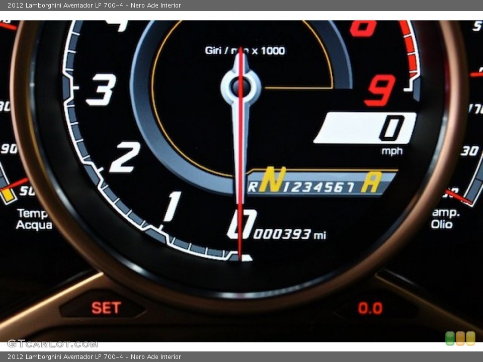 Nero Ade Interior Gauges for the 2012 Lamborghini Aventador LP 700-4 #82623695