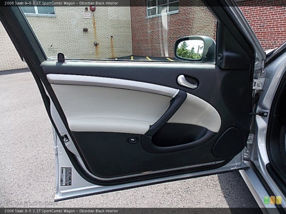 Obsidian Black Interior Door Panel for the 2006 Saab 9-5 2.3T SportCombi Wagon #82624385