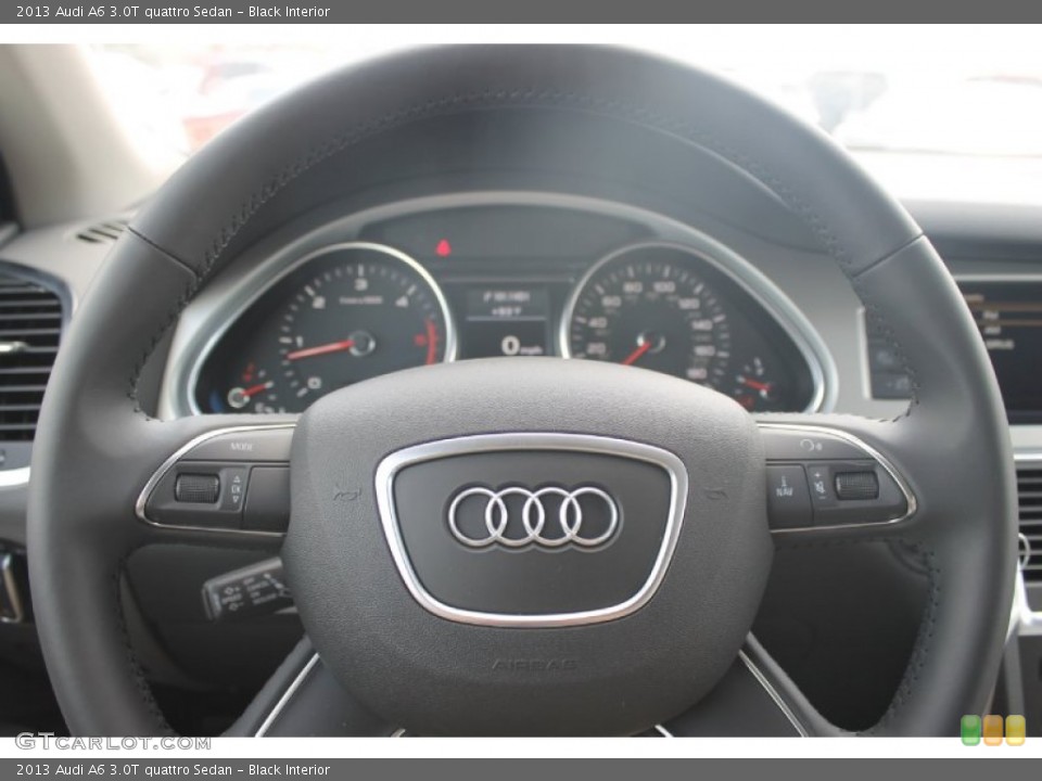 Black Interior Steering Wheel for the 2013 Audi A6 3.0T quattro Sedan #82625176
