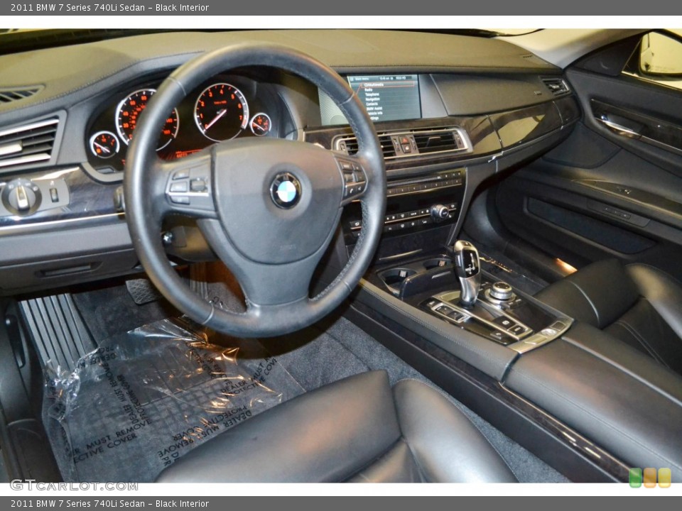 Black Interior Prime Interior for the 2011 BMW 7 Series 740Li Sedan #82626969