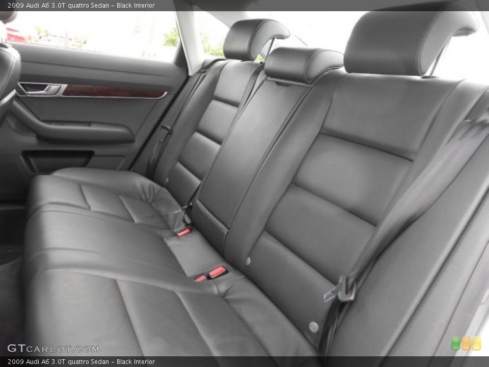 Black Interior Rear Seat for the 2009 Audi A6 3.0T quattro Sedan #82628597