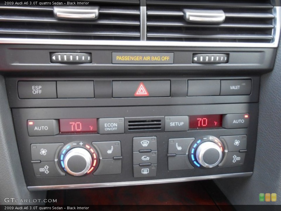 Black Interior Controls for the 2009 Audi A6 3.0T quattro Sedan #82628815