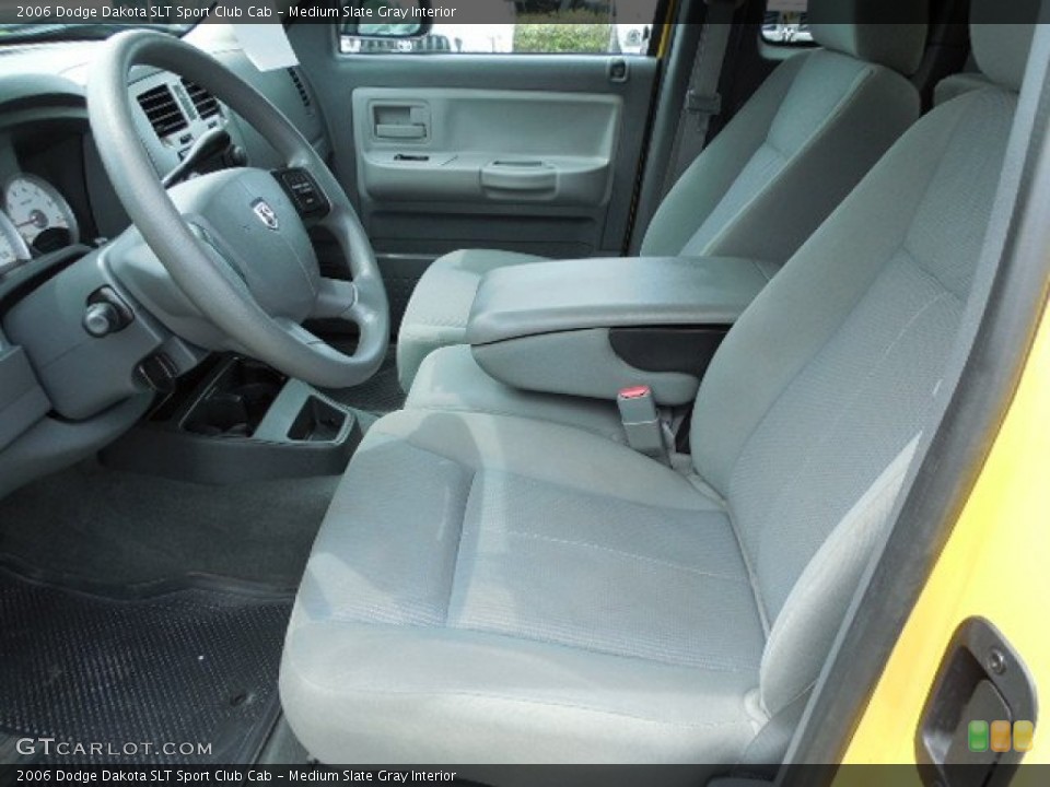 Medium Slate Gray Interior Front Seat for the 2006 Dodge Dakota SLT Sport Club Cab #82634353