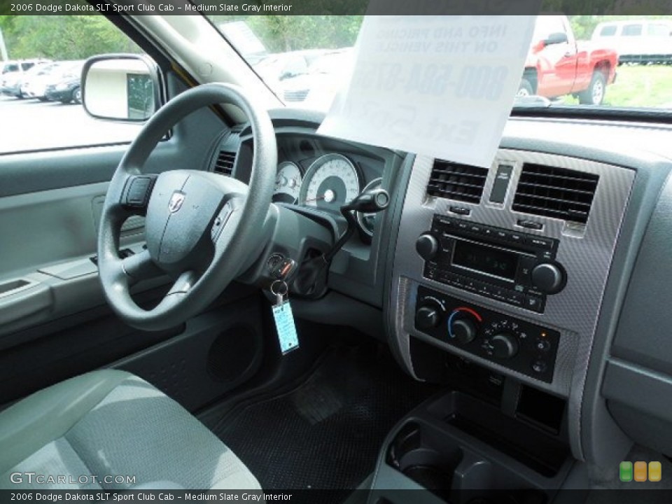 Medium Slate Gray Interior Dashboard for the 2006 Dodge Dakota SLT Sport Club Cab #82634492
