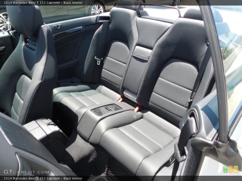 Black Interior Rear Seat for the 2014 Mercedes-Benz E 350 Cabriolet #82635857