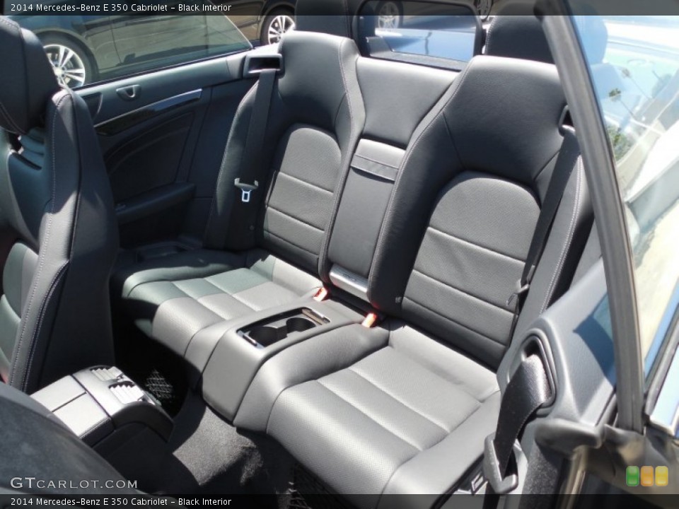 Black Interior Rear Seat for the 2014 Mercedes-Benz E 350 Cabriolet #82636160