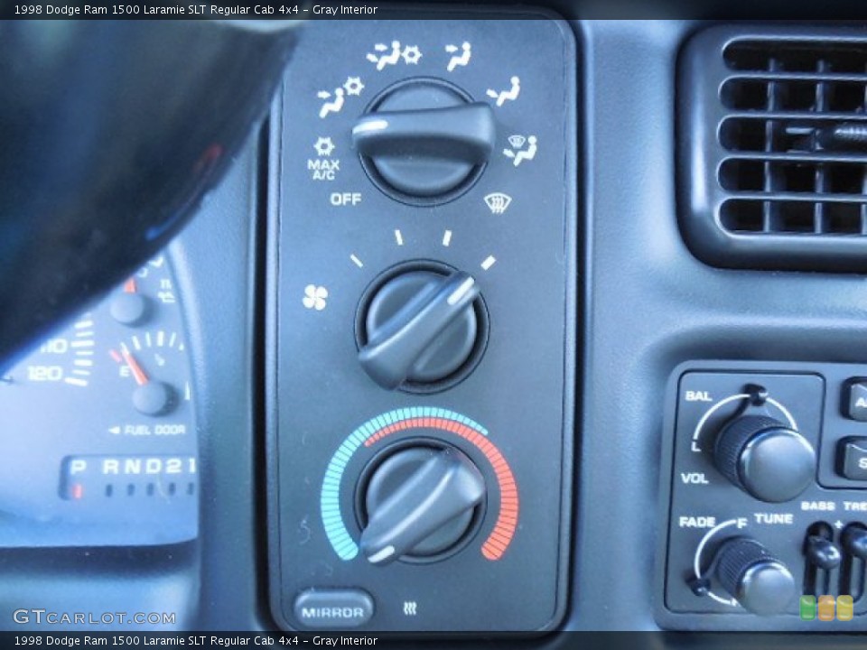 Gray Interior Controls for the 1998 Dodge Ram 1500 Laramie SLT Regular Cab 4x4 #82636532