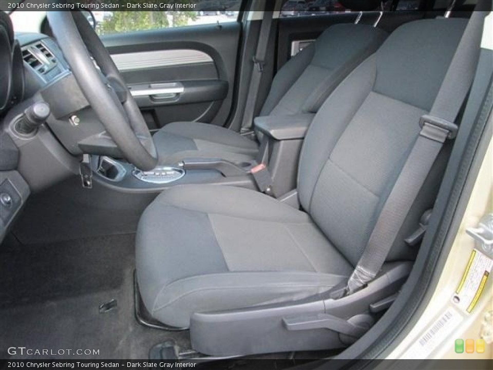 Dark Slate Gray Interior Front Seat for the 2010 Chrysler Sebring Touring Sedan #82637807