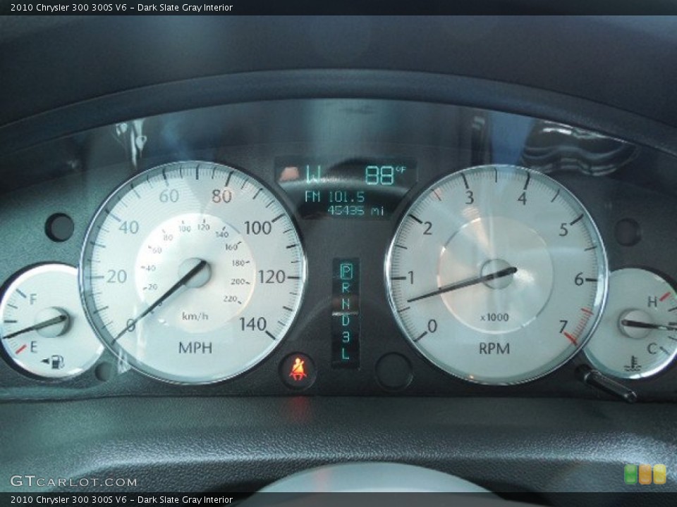 Dark Slate Gray Interior Gauges for the 2010 Chrysler 300 300S V6 #82637993