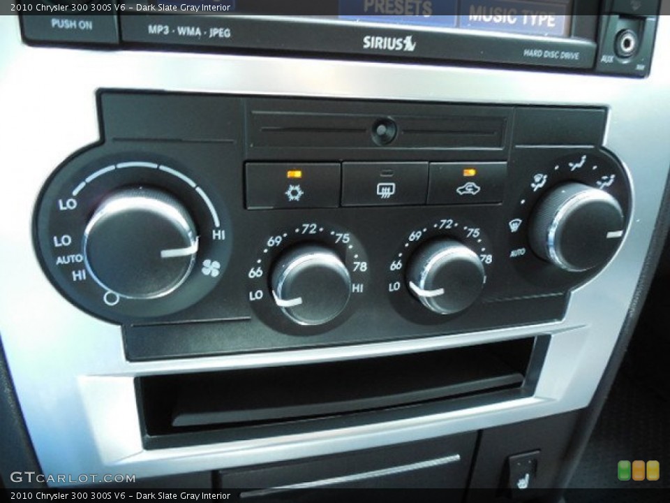 Dark Slate Gray Interior Controls for the 2010 Chrysler 300 300S V6 #82637999