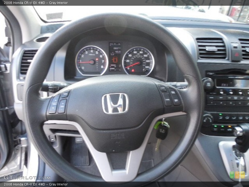 Gray Interior Steering Wheel for the 2008 Honda CR-V EX 4WD #82642483