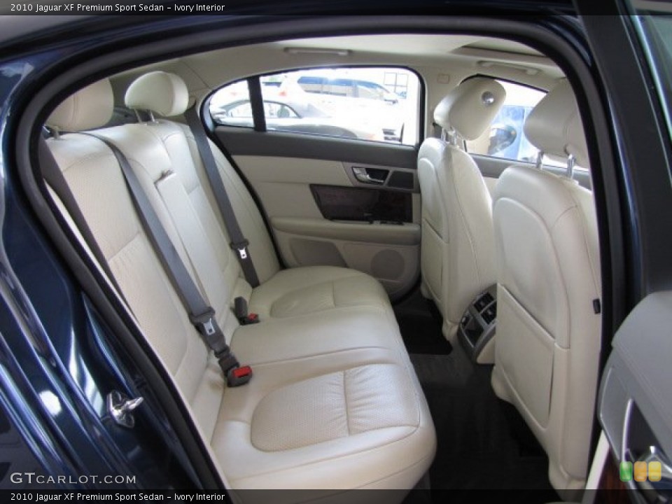 Ivory Interior Rear Seat for the 2010 Jaguar XF Premium Sport Sedan #82650991